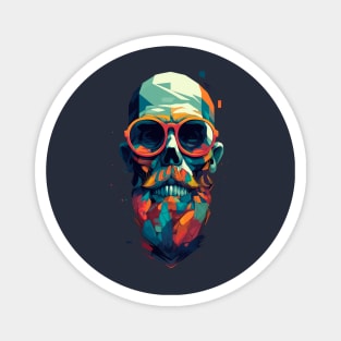 hipster skull Magnet